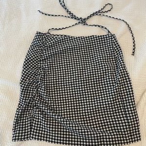 Zara Draped Plaid Skirt